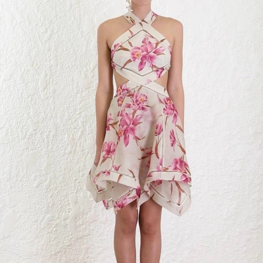 Zimmermann Corsage Halter Mini Dress- Au2